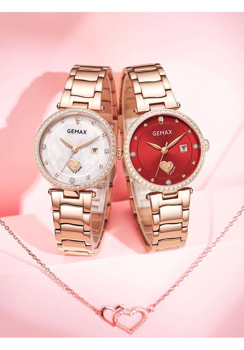 格玛仕18金手表项链生日礼物三八妇女节礼物送爱人女