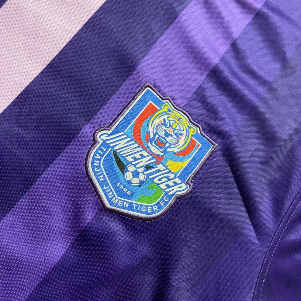 天津津门虎球衣2022紫色球员版短袖中足球服主客场泰达队服训练 带