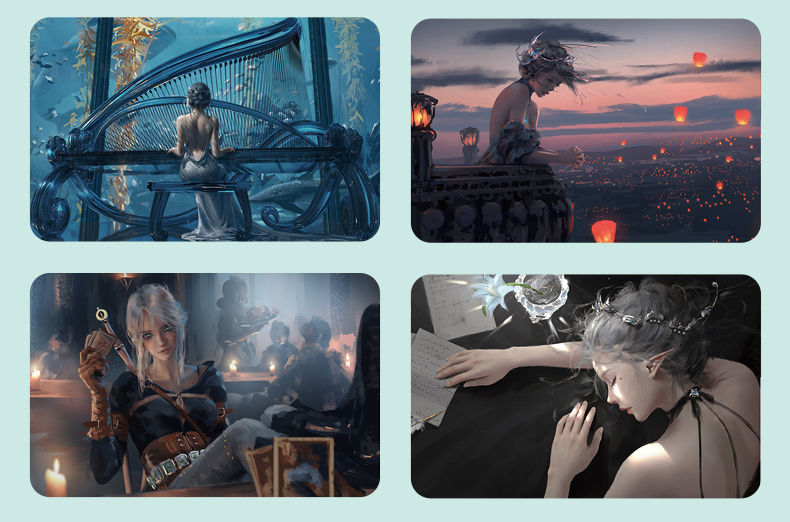 鬼刀海报鬼刀海报墙纸冰公主wlop高清墙贴宿舍改造卧室装饰动漫二次元