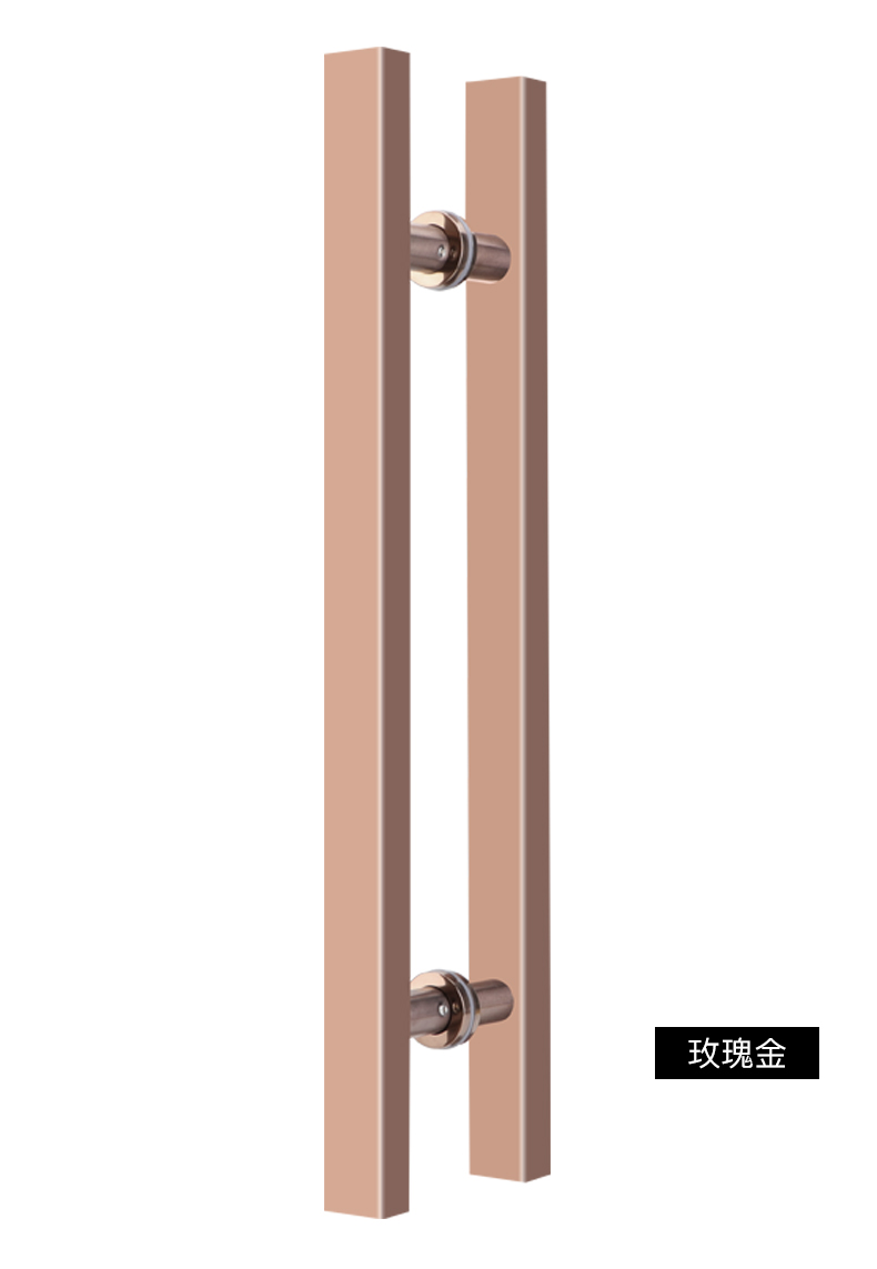 玻璃门拉手加厚不锈钢大门把手推拉门木门有门框方管黑色扶手对装升级