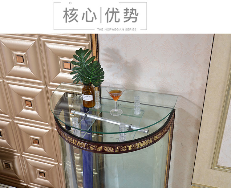 可开票欧式半圆鱼缸靠墙水族箱客厅家用小型玻璃生态免换水金龙鱼缸