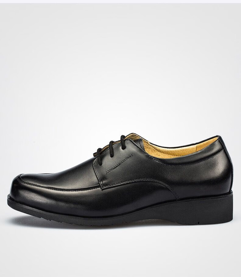 制式皮鞋正装男女款公务办公室配发皮鞋保安执勤休闲皮鞋 黑色女款 35