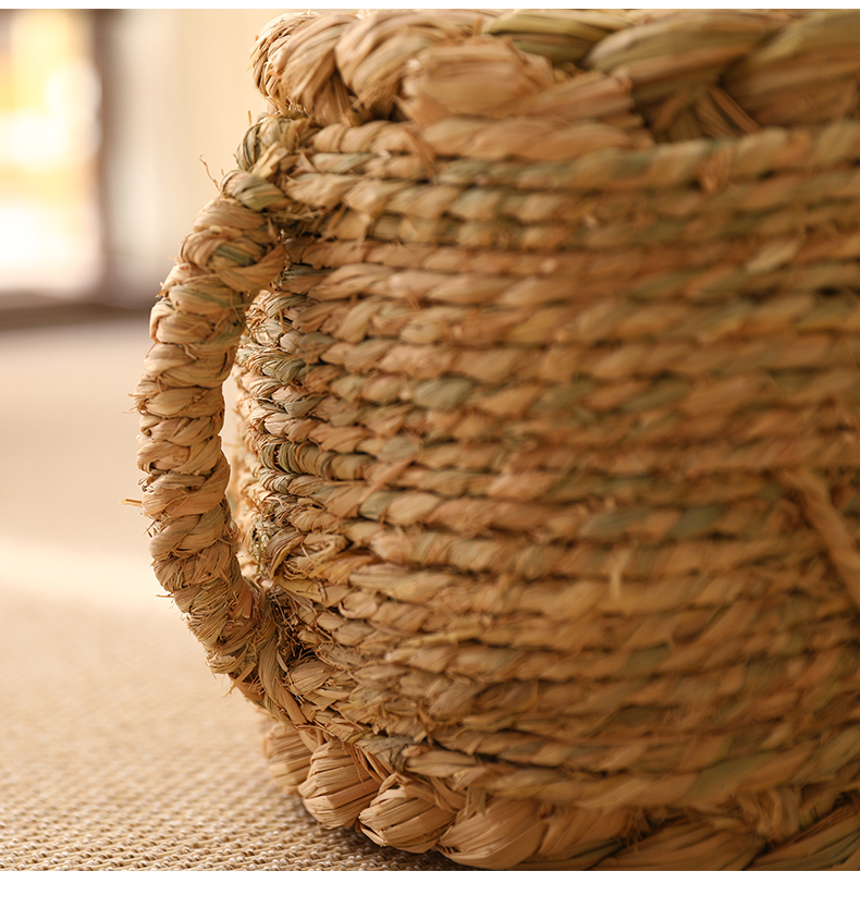 草编坐墩家用坐垫 稻草蒲团坐垫地上榻榻米草编织垫子家用坐墩地板坐