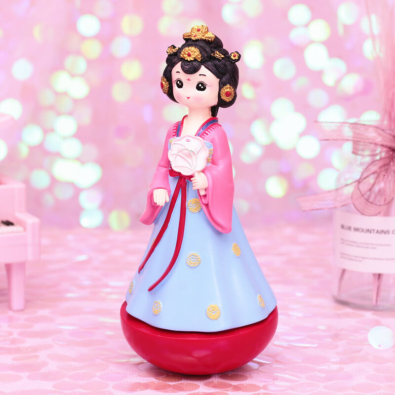 2022新款车载不倒翁小摆件西安旅游文创纪念品大唐不夜城不倒翁小姐姐