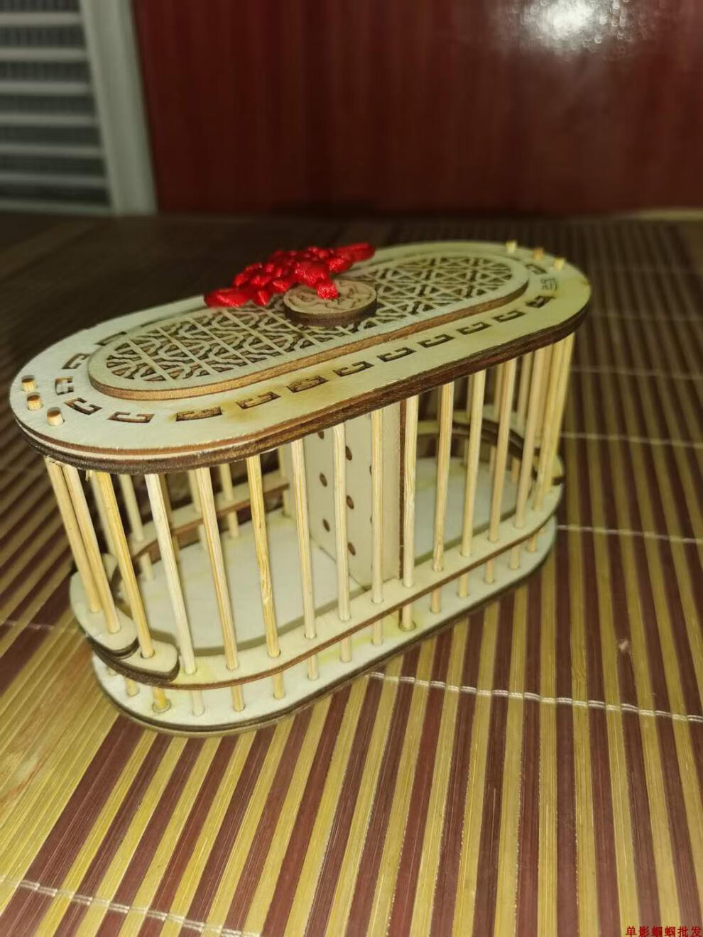 蝈蝈笼子蝈蝈罐子竹制蝈蝈活排笼鸣虫纯手工超大双格蝈蝈葫芦叫罐
