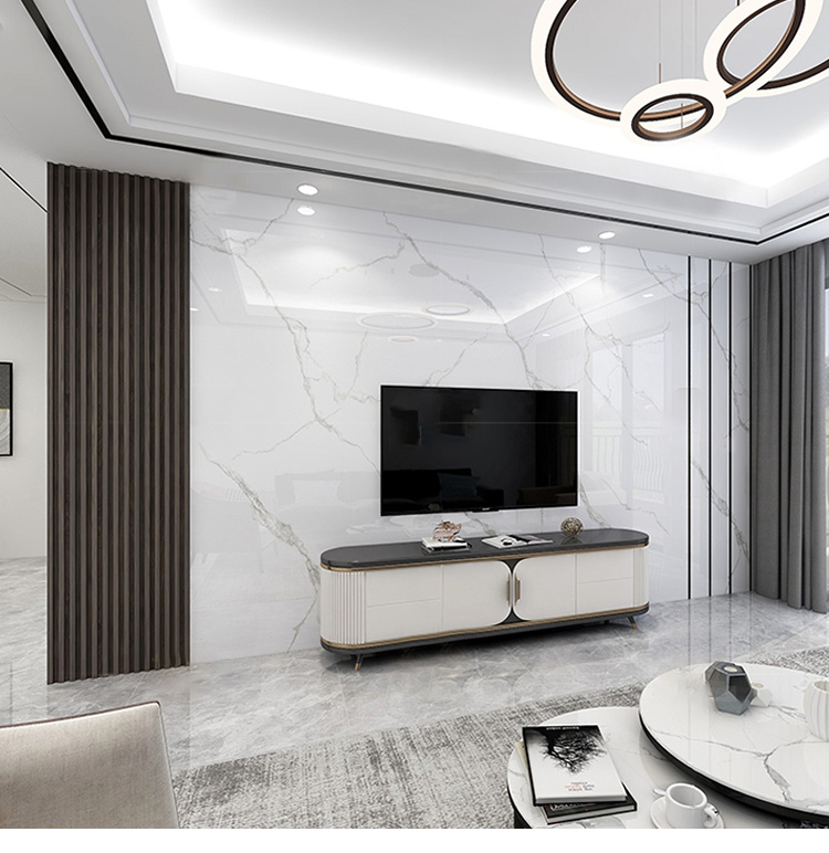 定制仿大理石竹木纤维集成墙板电视背景墙客厅卧室格栅轻奢护墙板