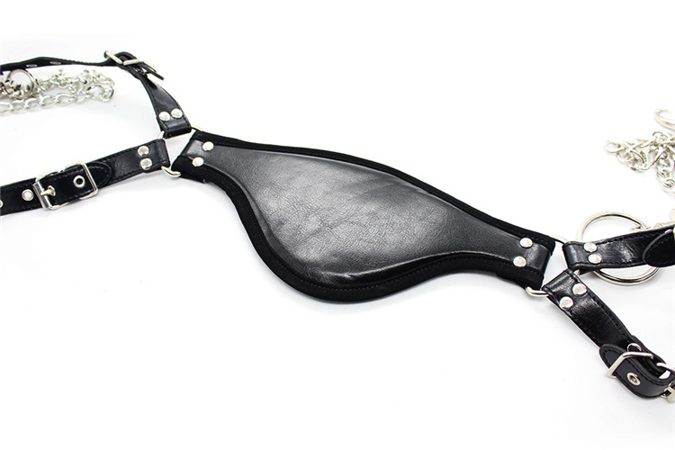 另类调教轻松张腿皮革锁链款束缚带强制m字分腿手腿铐sm情趣用品男