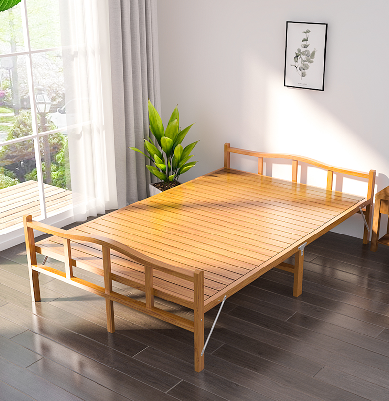 竹凉床家用竹床折叠床午休床可折叠办公室竹板硬床家用简约床凉板 