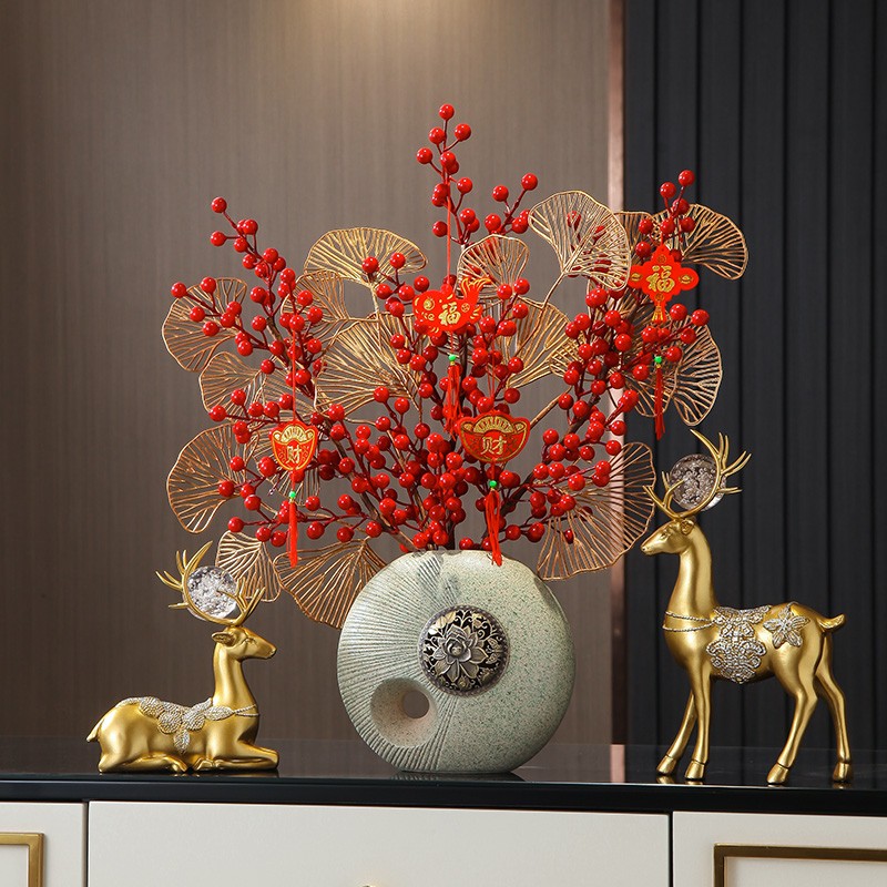 沃雅蒂入户玄关客厅落地葫芦招财摆件福禄吉祥寓意软装饰品酒柜电视柜