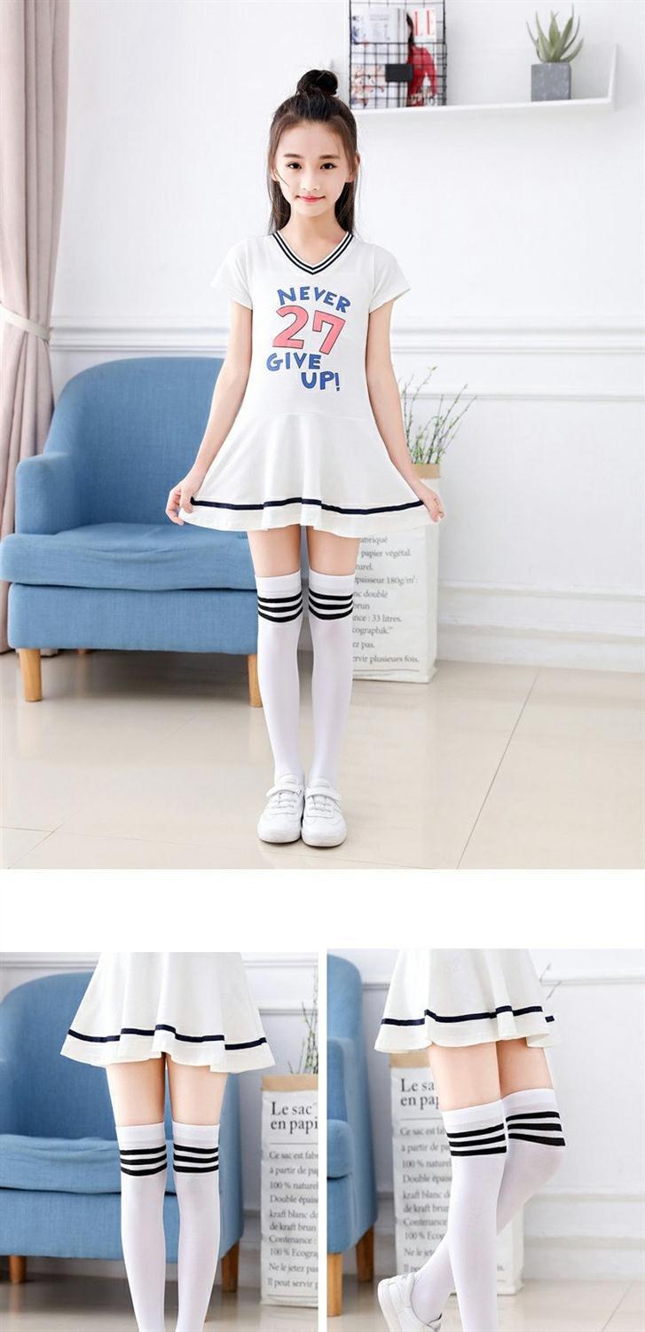 怡淑涵小学生长筒袜薄款过膝袜六一表演演出儿童中筒袜女童jk春秋夏季