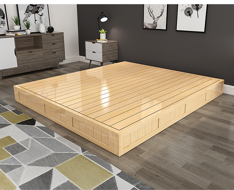 实木榻榻米床排骨架床架15米8硬板落地台床日式无床头矮床全新镂空