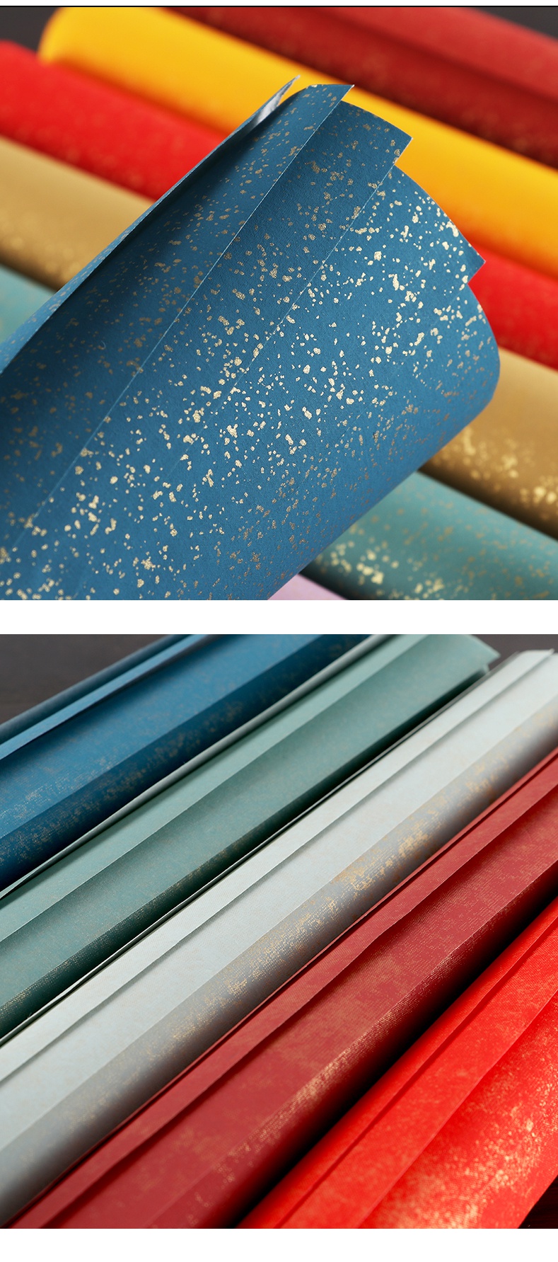 星期树宣纸洒金彩色宣纸蜡染宣纸鎏金四尺六尺对开万年红仿古半生熟