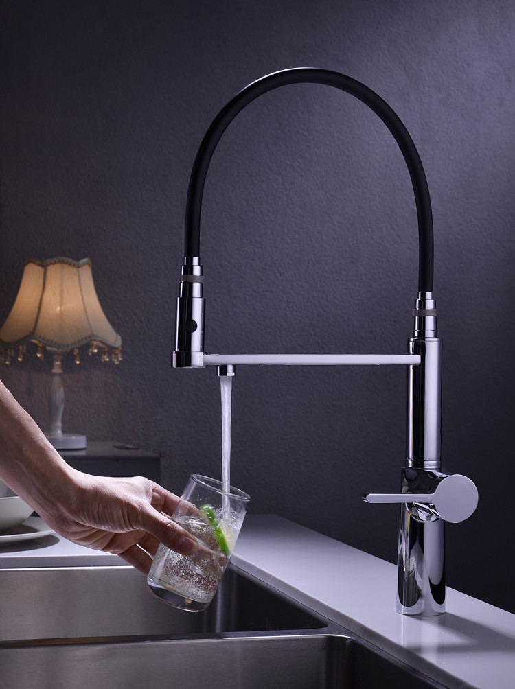 全铜厨房冷热龙头带净水可旋转菜盆两用直饮水龙头7100