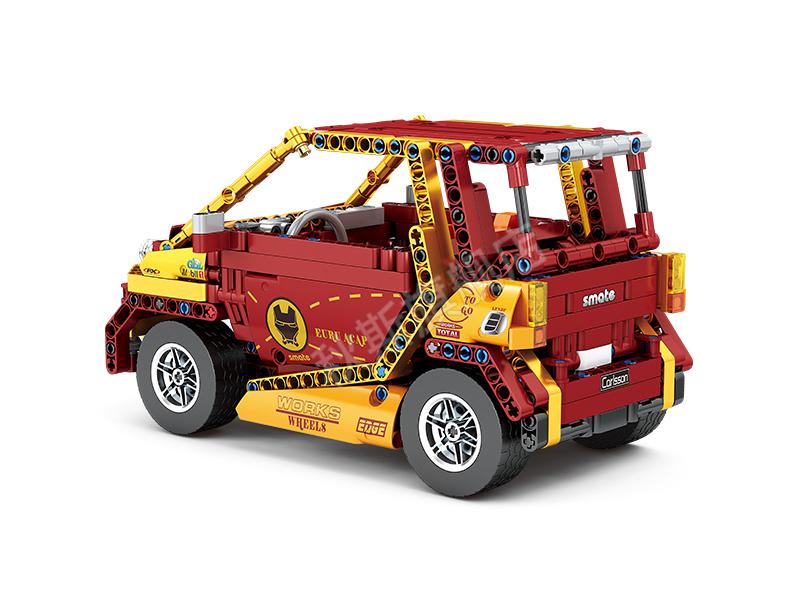 乐高儿童拼装机械组积木力男孩子回力赛车系列玩具美国肌肉409片