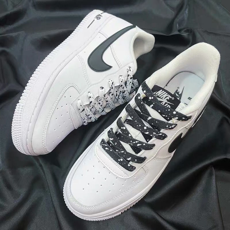 af1空军一号黑小权志龙泼墨鞋带潮流鸳鸯纯色创意黑色泼墨鞋带140cm