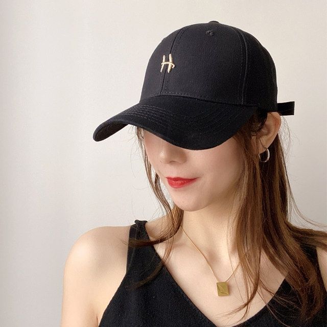 蜜丹丽新品h鸭舌帽女韩版ins潮牌显脸小2021新款百搭霸气棒球帽子男