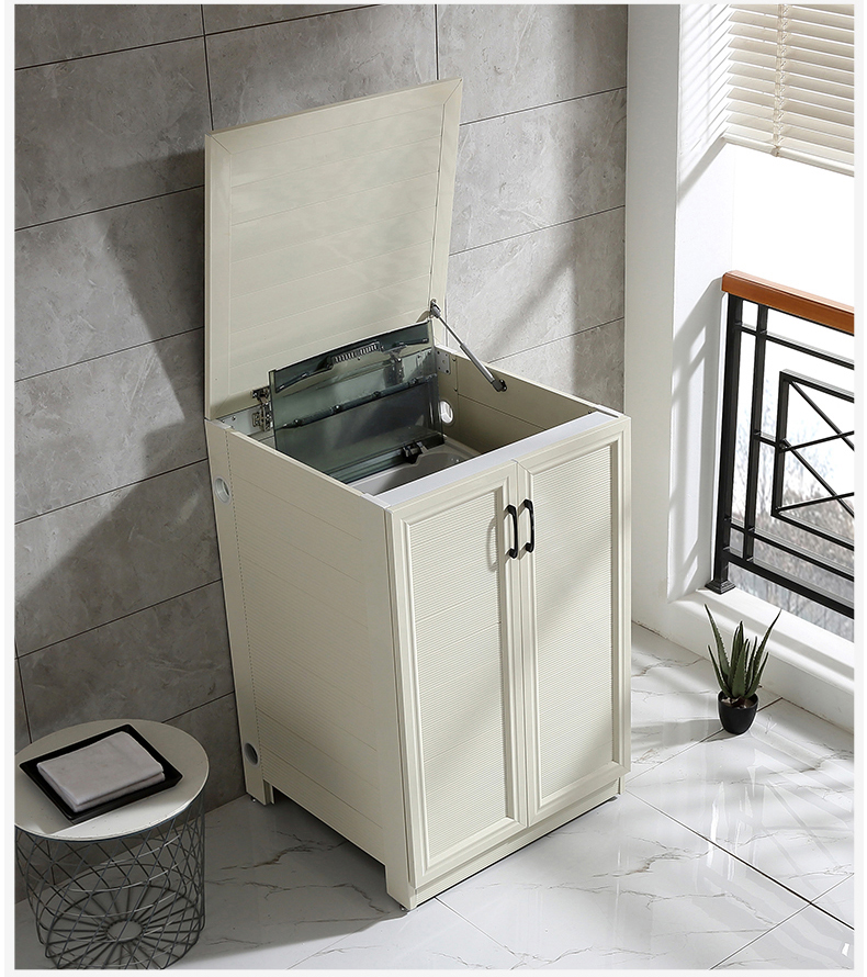 【闪电发货】波轮洗衣机柜子 太空铝波轮翻盖滚筒洗衣机柜定制储物柜