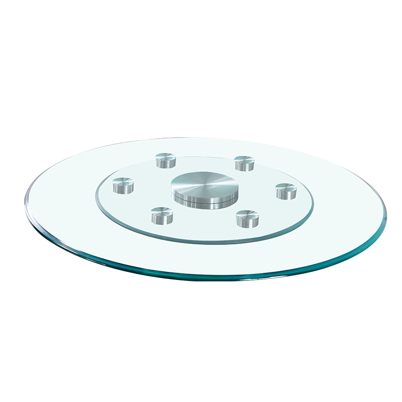 洛茗钢化玻璃转盘家用餐桌圆形旋转盘桌面转桌转台酒店大圆桌饭桌底座