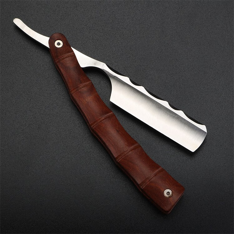 新款锋利直刃剃刀手动式剃须刀老式s6 9cr18钢材刮刀理发师剃头刀刮脸