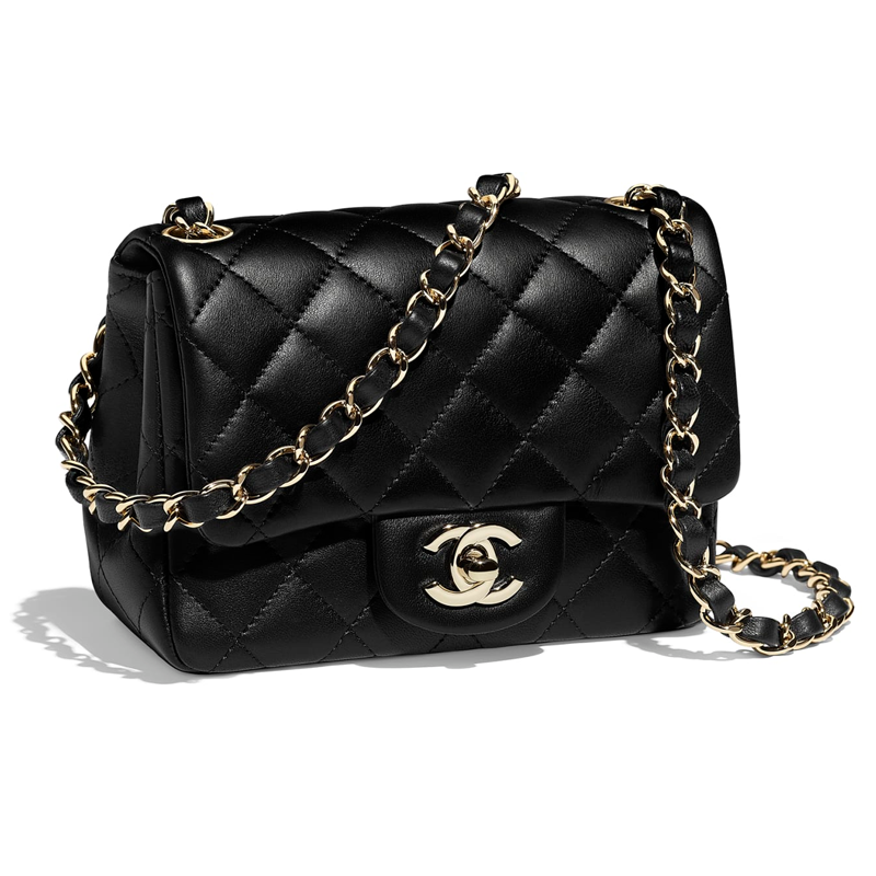 chanel香奈儿女包经典菱格纹迷你口盖单肩斜跨包女士链条包