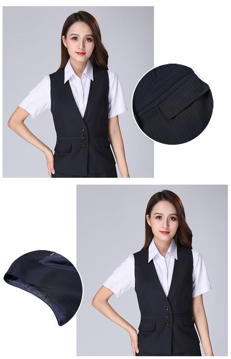 光大银行行服中国光大银行工作服衬衫女长袖半袖ol紫色条纹职业装紫色