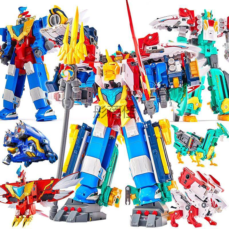 巨神战击队4轨道先锋火车变形合体玩具龙虎战击王豪华版变形男孩豪华