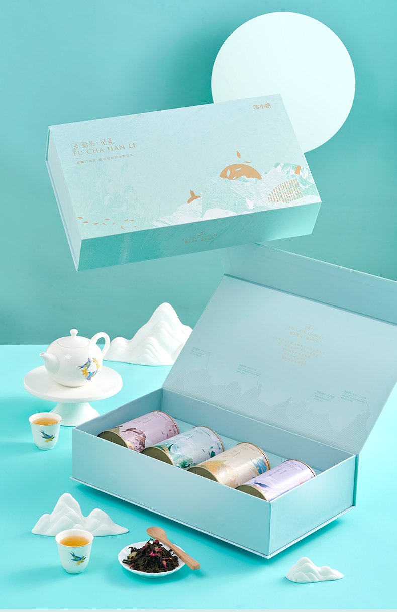 苏小糖福建4口味花茶礼盒水果茶浓香型茶叶罐装礼盒装
