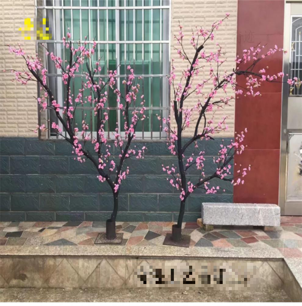 仿真假梅花树大型梅花挂壁假树酒店腊梅桃花许愿树榕树樱花婚庆装饰