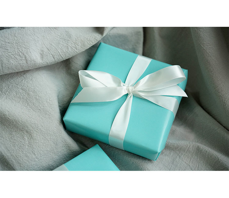 礼物包装纸含丝带tiffany蓝纯色大张尺寸5886cm一张纸丝带3米花朵