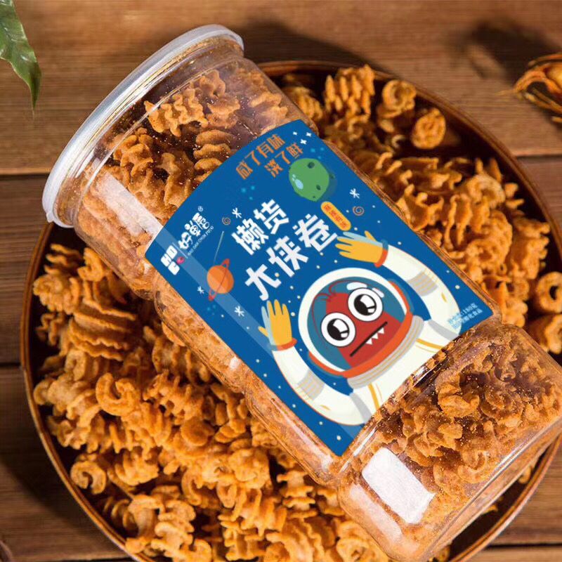 懒货大侠卷180g好单唇罐装南瓜酥怀旧酥脆网红零食休闲食品桶装3桶