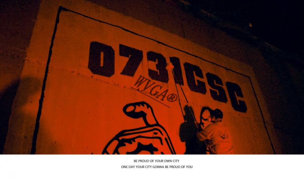 wvga 邦bang "0731csc"系列 手势印花刘聪同款情侣潮流街头短袖t恤