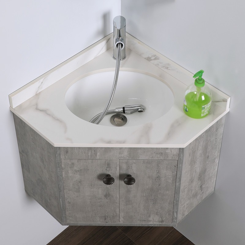 盆转角柜墙角柜太空铝浴室柜卫生间扇形吊柜洗漱台防水洗手洗脸盆柜