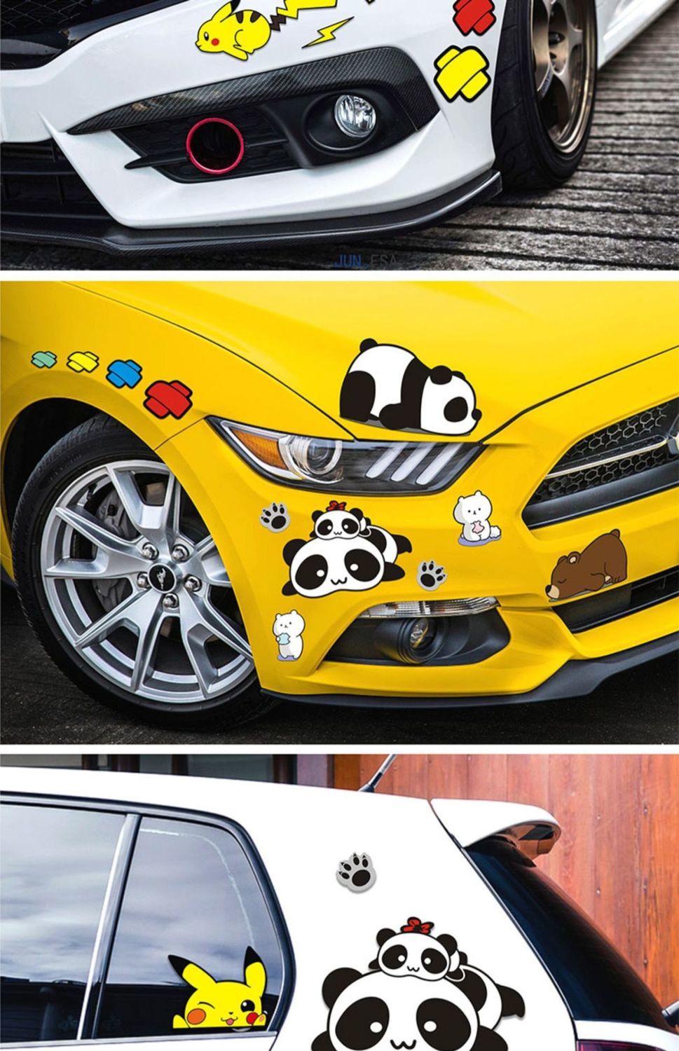 汽车疤痕遮盖划痕车贴花卡通贴画电动车装饰个性车身创意遮挡贴纸