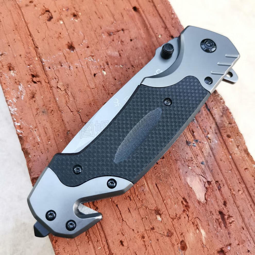 弹簧自动伸缩刀防身刀折叠户外多功能便携小刀迷你野外破窗器工具钓鱼