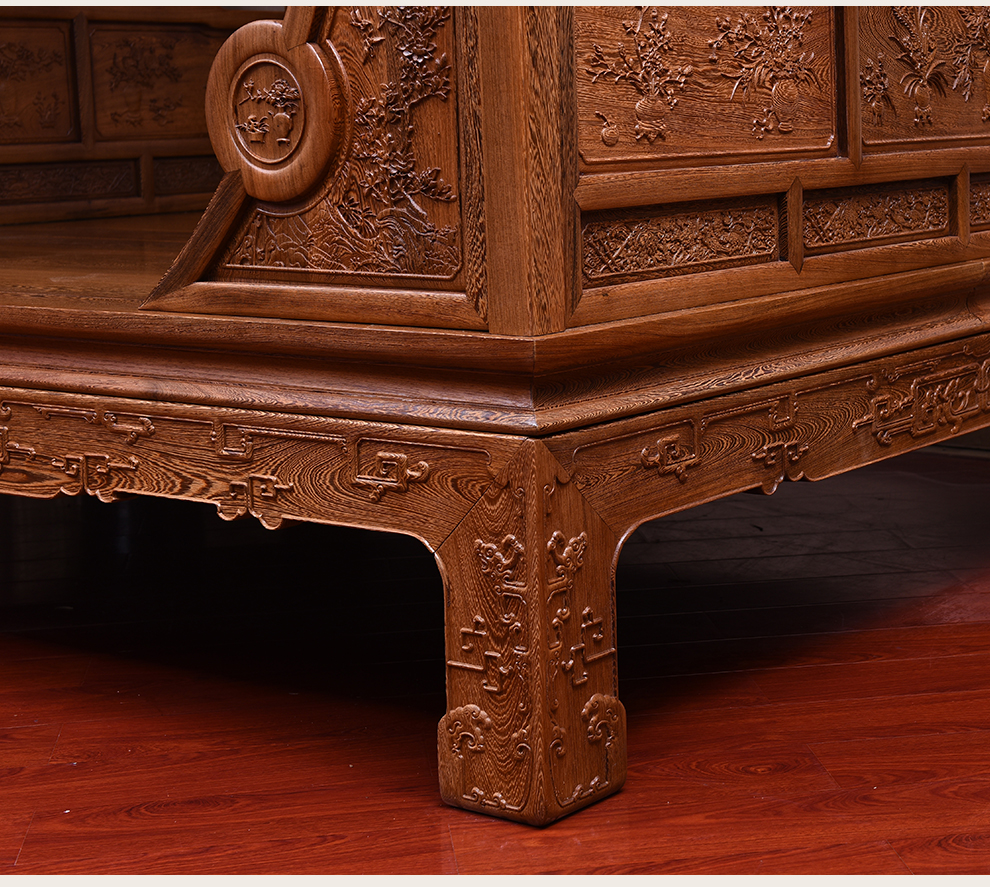 家具非洲鸡翅木(学名:非洲崖豆木)架子床 实木 中式明清古典仿古床