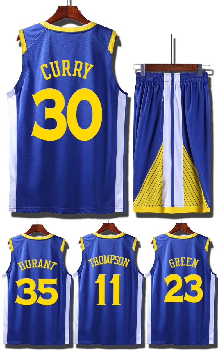 腾讯体育官方旗舰店nba同款定制勇士队30号球衣杜兰特汤普森格林背心