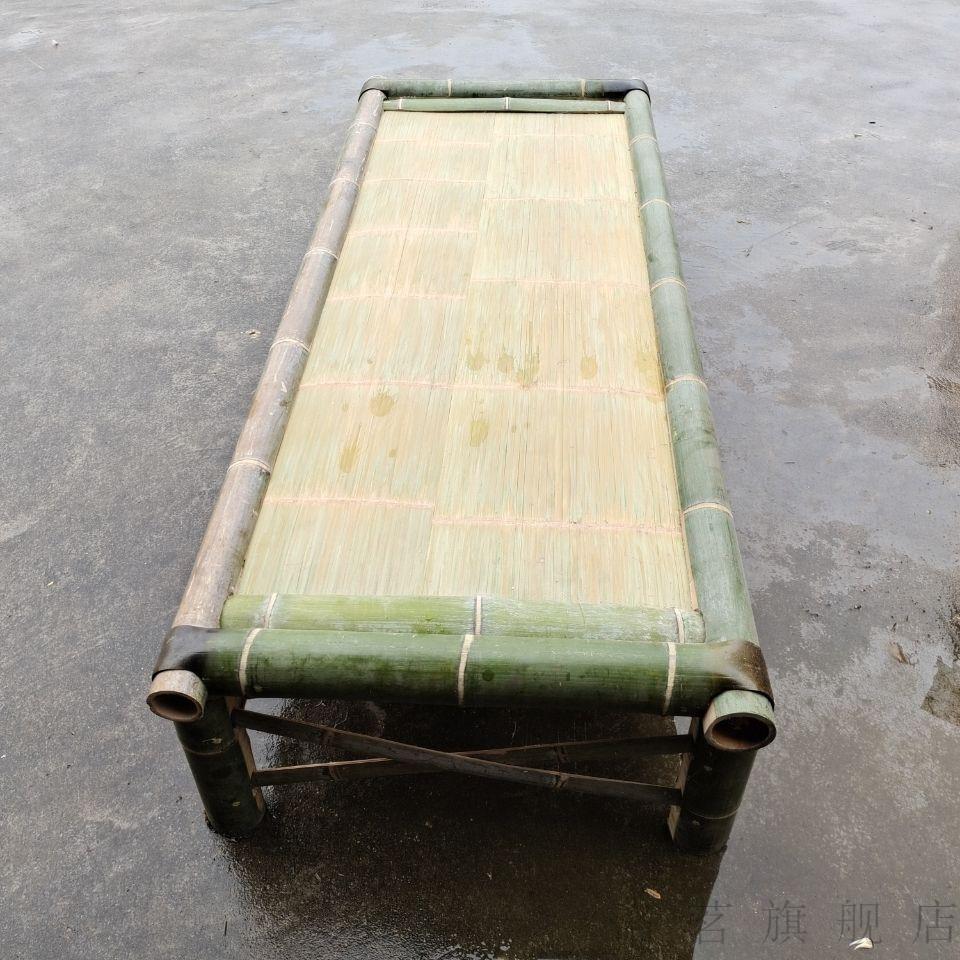 洛茗老式竹床竹床竹编单人床双人床古老竹凉床午睡床竹床老式传统躺椅