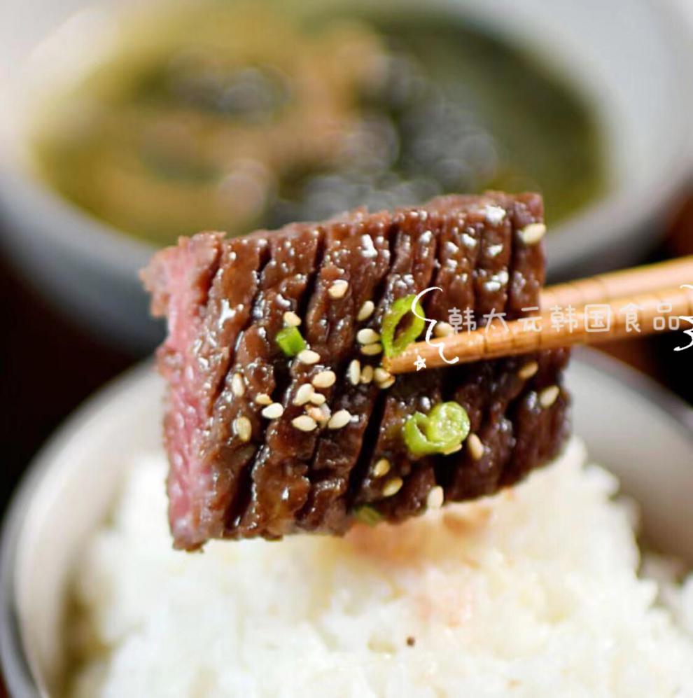 韩国韩式调味牛排250g烤肉烧烤在家烤肉牛排食材牛上脑 品肉食品