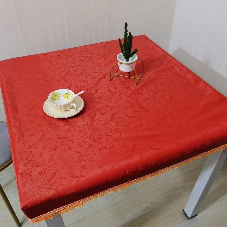 素衣卿月烤火桌布防水罩皮桌布桌垫正方形餐桌皮套防油防烫免洗电炉