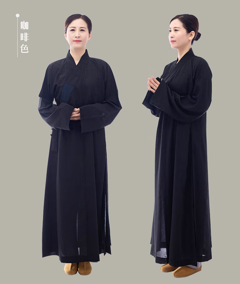 檀典 佛教用品小袖海青居士服男女款海清僧服禅修服出家人佛教法衣