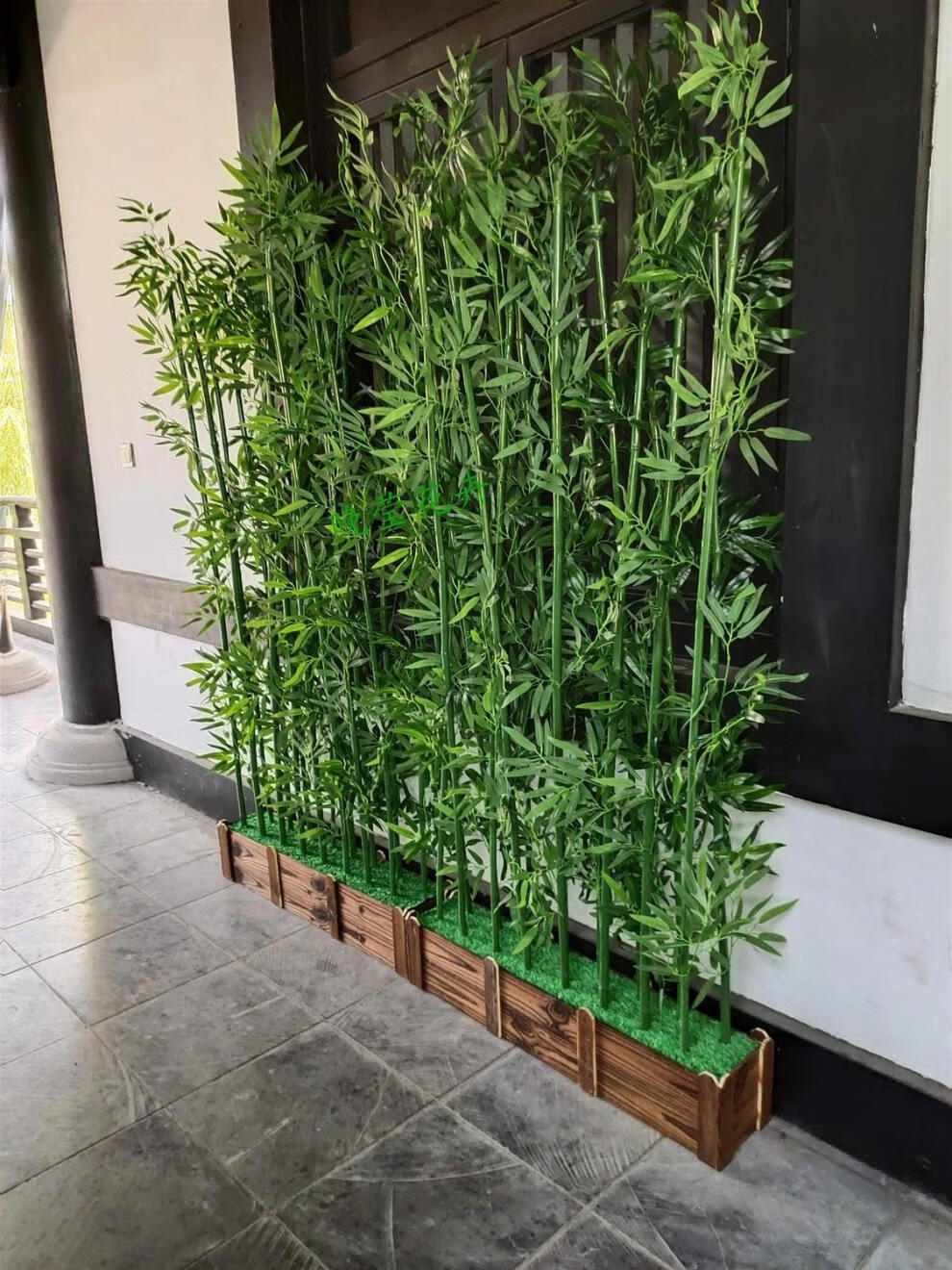 【现货现发】仿真竹子客厅隔断屏风绿植装饰竹子公司酒店造景室内外假