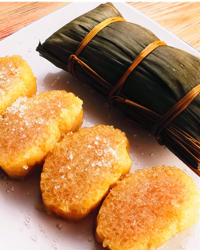 广西桂林草木灰水粽批发端午碱水粽子板栗肉粽 素粽135克新鲜 135克*4