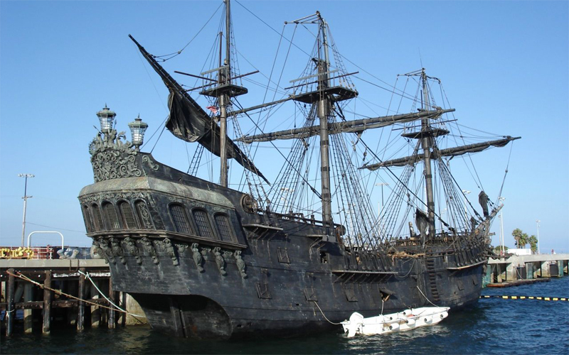 实木帆船模型黑珍珠号加勒比海盗船桌面装饰工艺品小摆件生日礼物