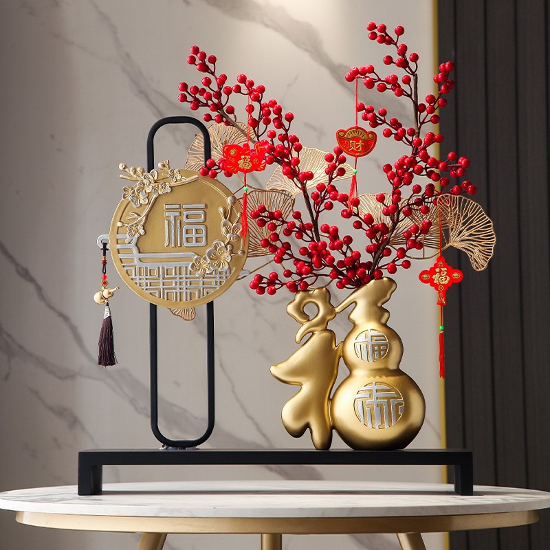 沃雅蒂入户玄关客厅落地葫芦招财摆件福禄吉祥寓意软装饰品酒柜电视柜