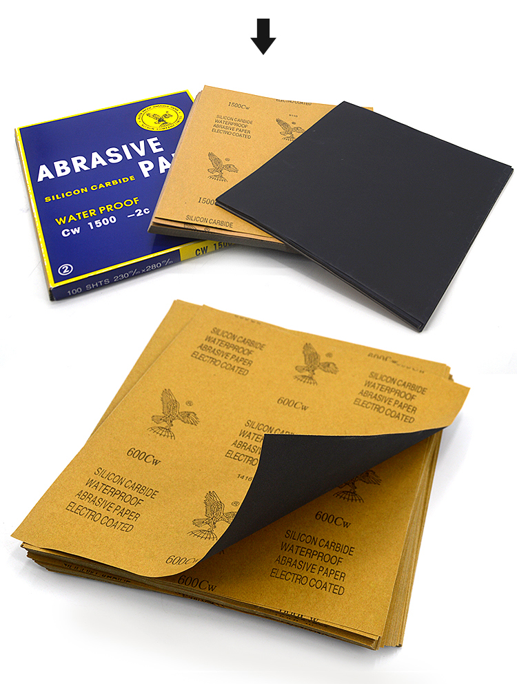 鹰牌砂纸打磨抛光细沙超细水磨木工沙纸耐水砂纸800200010000目鹰牌80