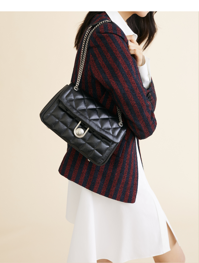 dissona迪桑娜2021包包百搭菱格链条包欧美单肩包斜挎包小方包包女