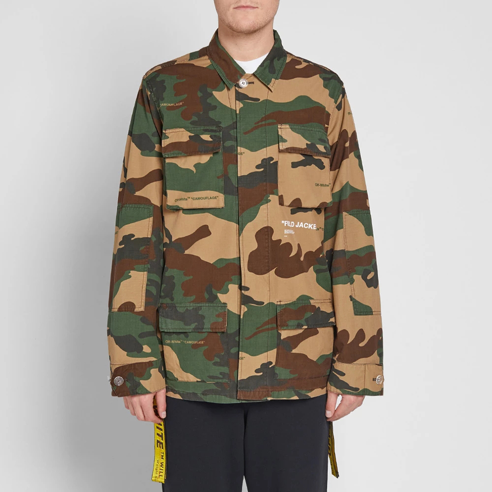 off white 中性款棉质迷彩个性夹克外套 omel003 e18026010奢侈品