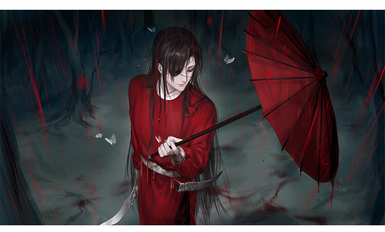 天官赐福周边伞 天官赐福晴雨伞太子悦神谢怜花城动漫周边黑胶遮阳