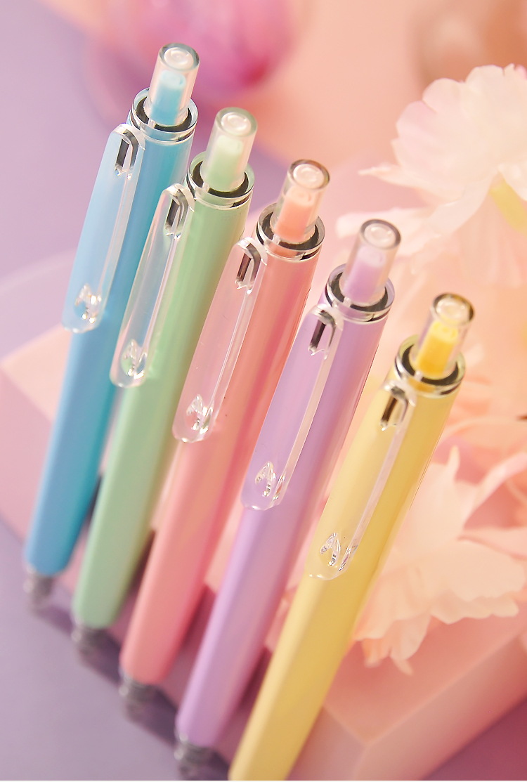 晨光马卡龙优品按动中性笔三倍高密度宝马材料学生考试碳素头水笔黑色