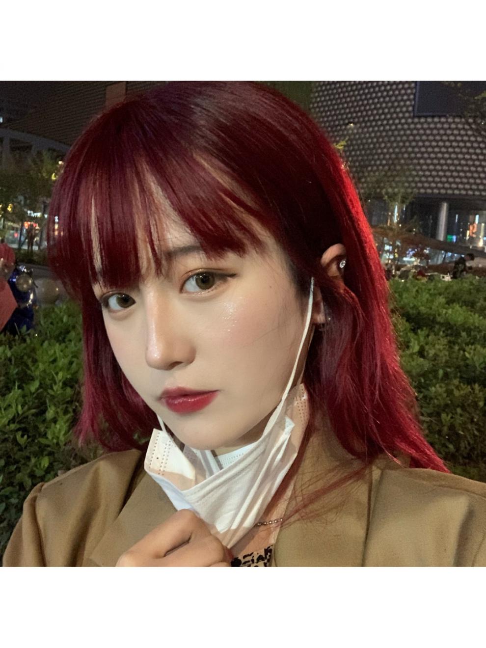 2021网红流行发色红色染发剂海王橘红深红莓果色染发